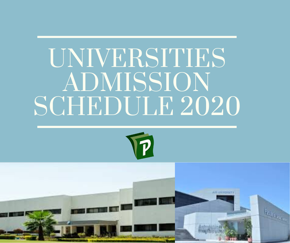Admission Schedule of 40 universities in 2020 | PrepareHOW Admission schedule